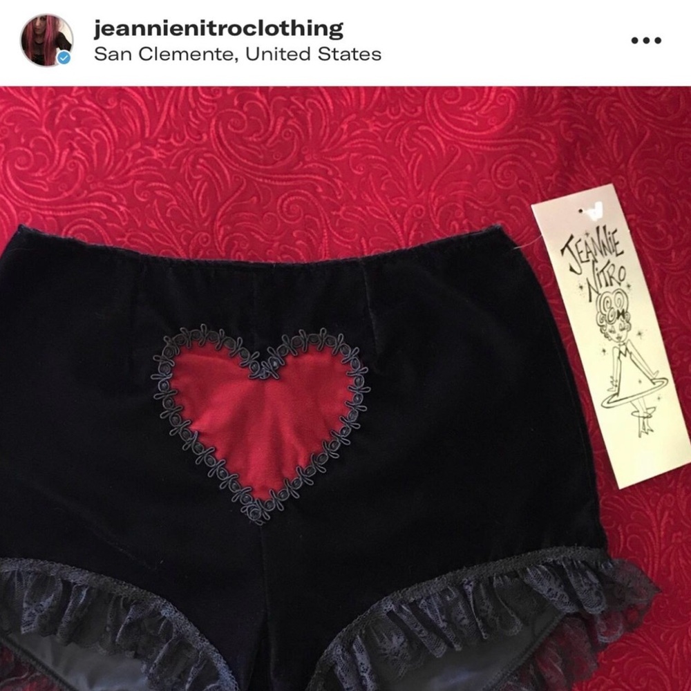 Black Velvet Micro Shorts